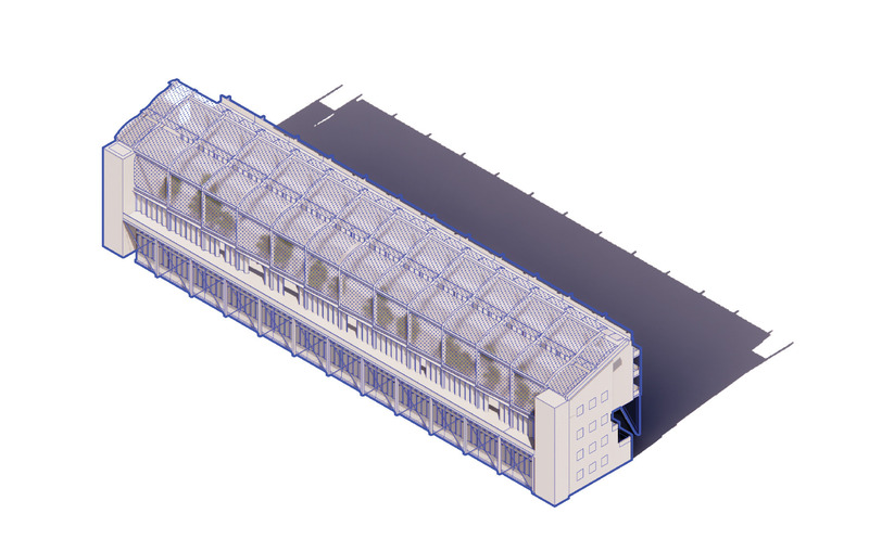 Press kit | 7097-01 - Press release | Solar Steps Affordable Housing Concept - Nicole Cao - Residential Architecture - South-west axonometric - Photo credit: Nicole Cao