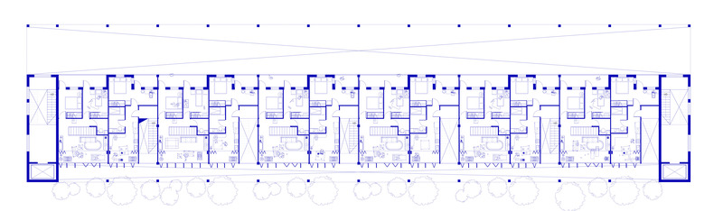 Press kit | 7097-01 - Press release | Solar Steps Affordable Housing Concept - Nicole Cao - Residential Architecture - Level 2 plan - Photo credit: Nicole Cao