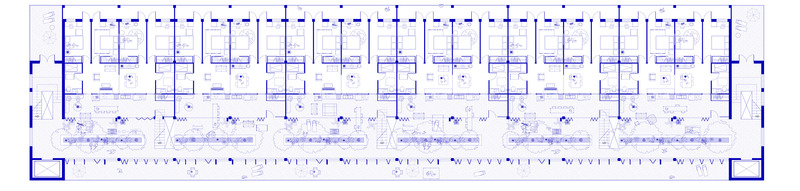 Press kit | 7097-01 - Press release | Solar Steps Affordable Housing Concept - Nicole Cao - Residential Architecture - Level 3 plan: co-housing units - Photo credit: Nicole Cao