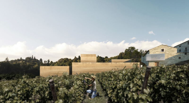 Press kit | 7030-02 - Press release | Rammed Earth Winery in Châteauneuf-du-Pape - JSPA Design - Commercial Architecture - Photo credit: JSPA Design