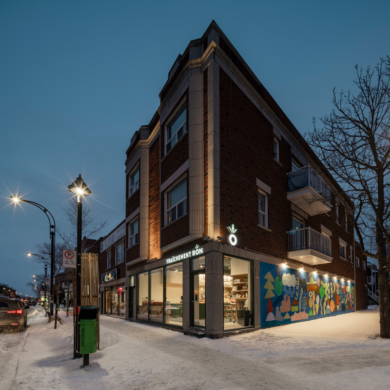 Dossier de presse | 5554-06 - Communiqué de presse | Fraîchement Bon Jarry - Dupont Blouin - Design d’intérieur commercial - Crédit photo : Olivier Blouin