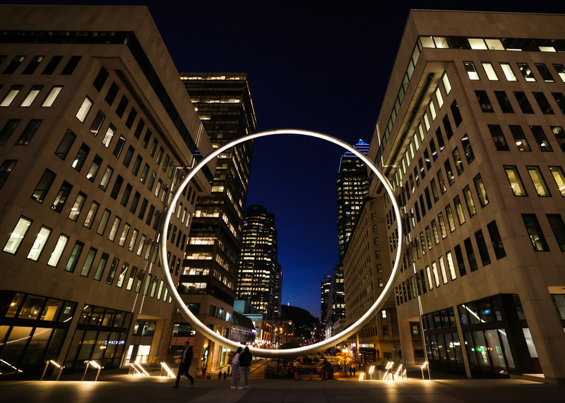 Press kit | 847-02 - Press release | Canadian Landscape Architect Claude Cormier, Designer of Innovative and Playful Public Spaces, dies at 63 - Claude Cormier Architectes Paysagistes - Landscape Architecture - The Ring, Montreal  - Photo credit: JF Savaria