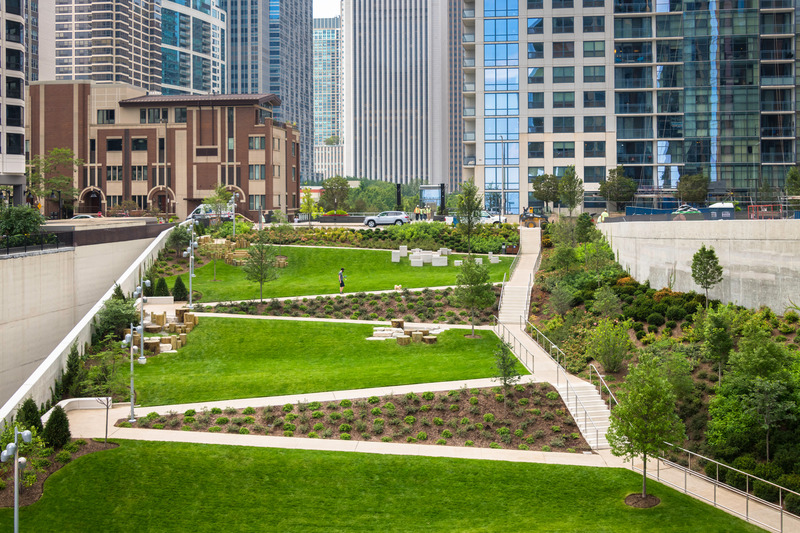 Press kit | 847-02 - Press release | Canadian Landscape Architect Claude Cormier, Designer of Innovative and Playful Public Spaces, dies at 63 - Claude Cormier Architectes Paysagistes - Landscape Architecture - Cascade Park, Chicago - Photo credit: Nick Ulivieri
