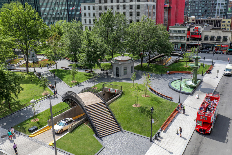 Press kit | 847-02 - Press release | Canadian Landscape Architect Claude Cormier, Designer of Innovative and Playful Public Spaces, dies at 63 - Claude Cormier Architectes Paysagistes - Landscape Architecture - Square Dorchester, Montreal - Photo credit: JF Savaria