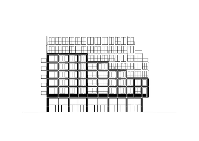 Dossier de presse | 6543-03 - Communiqué de presse | Mercado in Groningen is Completed - De Zwarte Hond - Architecture résidentielle - North facade - Crédit photo : De Zwarte Hond and Loer Architecten