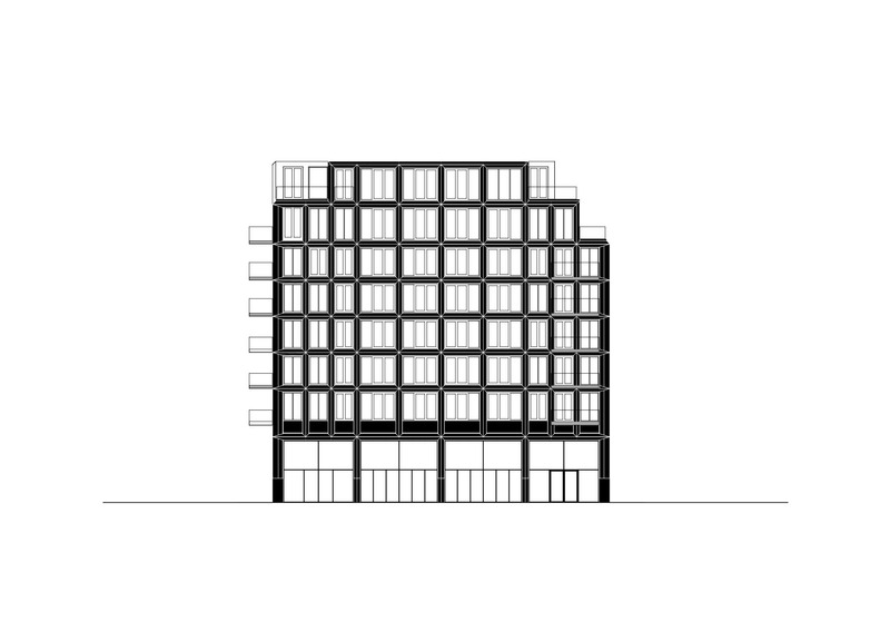 Dossier de presse | 6543-03 - Communiqué de presse | Mercado in Groningen is Completed - De Zwarte Hond - Architecture résidentielle - East facade - Crédit photo : De Zwarte Hond and Loer Architecten
