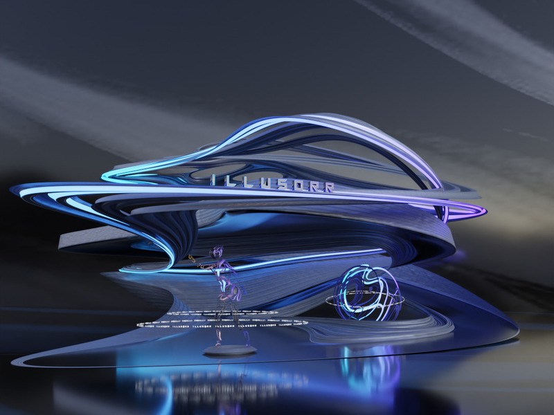Press kit | 7182-02 - Press release | The First Ever Metaverse Architecture Biennale "Presence of the Future" 2023 Unites Global Creators to Reshape Web3 and the Metaverse - Metaverse Architecture Biennale - Event + Exhibition - Swirlscape by Illusorr - Photo credit: Metaverse Architecture Biennale