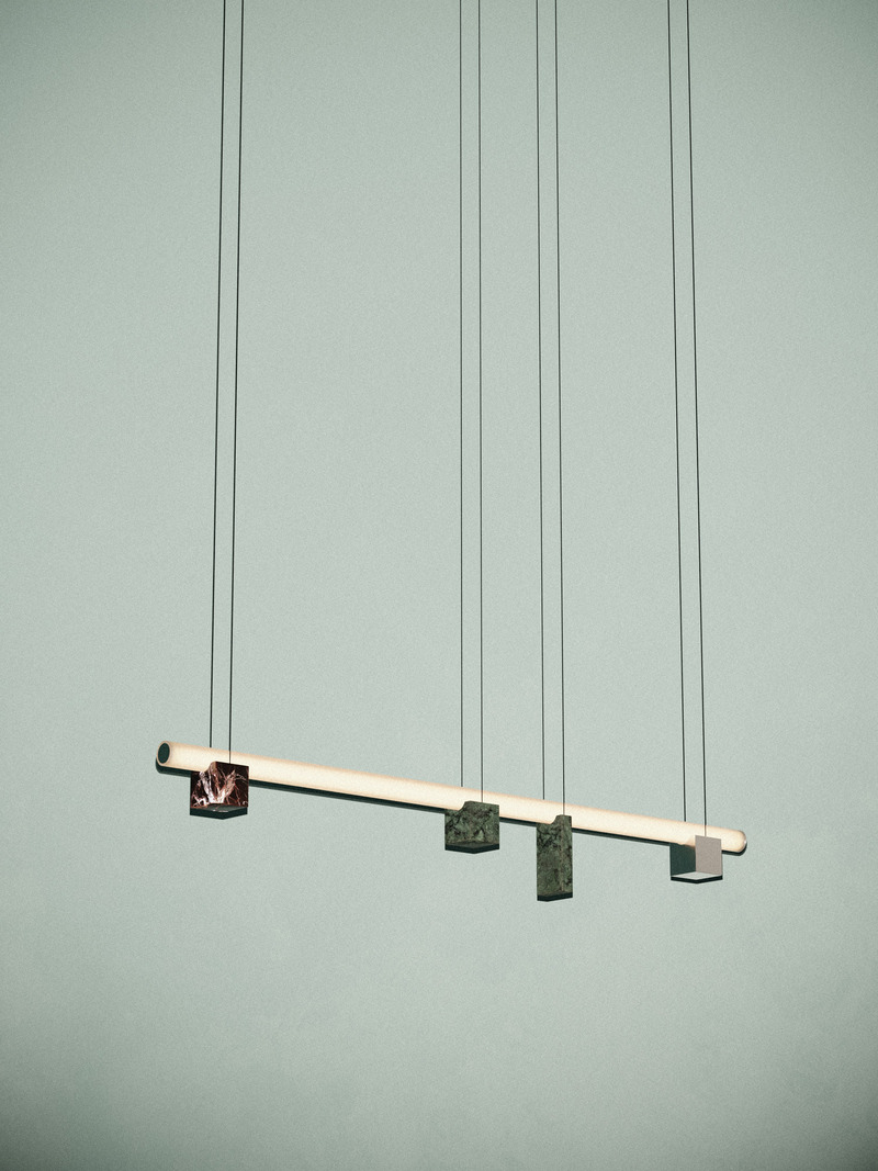 Press kit | 1619-09 - Press release | Isle Collection Officially Launches in the Universe of Bruises Gallery - Lambert & Fils and Bruises Gallery - Lighting Design - Isle 03 B - Photo credit: Darius Laprise