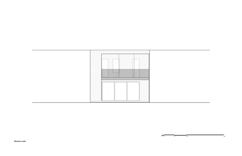 Dossier de presse | 3189-01 - Communiqué de presse | Résidence Lanaudière - Michael Godmer Studio + Dany Durand Courchesne Architecte - Design d’intérieur résidentiel - Élévation ruelle - Crédit photo : Michael Godmer Studio + Dany Durand Courchesne Architecte