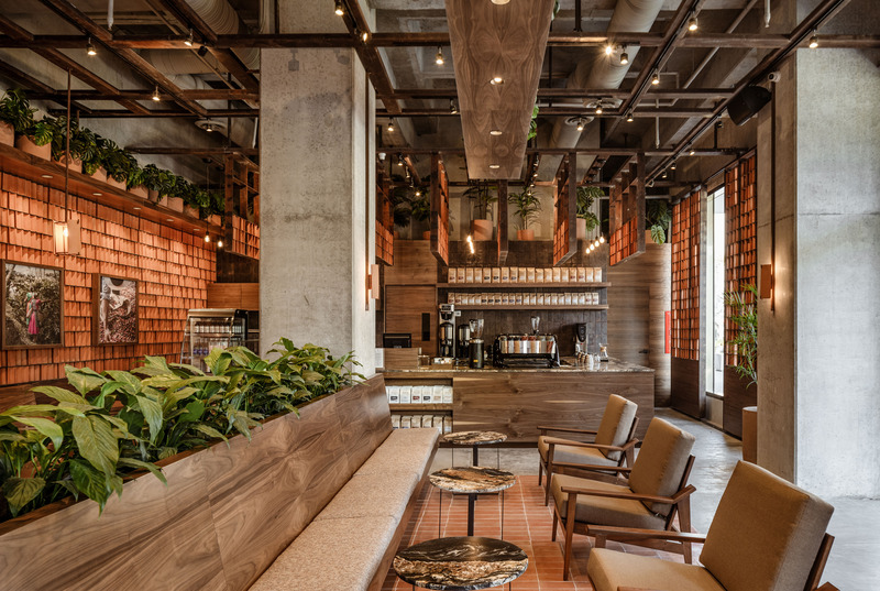 Dossier de presse | 6391-02 - Communiqué de presse | Kali Mexican Coffee Roasters - Concentrico - Design d’intérieur commercial - Crédit photo : Jose Miguel Gonzalez / Apertura Arquitectonica