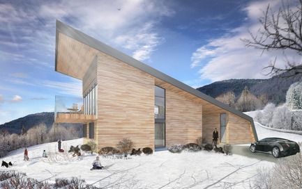 Dossier de presse | 877-01 - Communiqué de presse | Les Terrasses Cap-À-L’aigle : Une architecture grandeur nature - MU Architecture - Architecture résidentielle - MALBAIE - Crédit photo : Les Terrasses Cap-à-L’Aigle