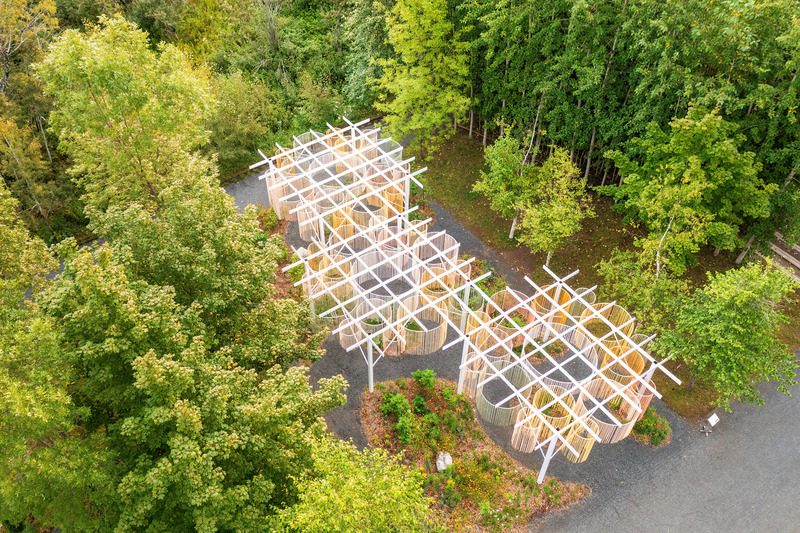 Dossier de presse | 837-45 - Communiqué de presse | Appel de candidatures | 25e Festival international de jardins : Écologie des possibles - Festival international de jardins | Jardins de Métis - Architecture de paysage - Friche Atelier, "Maillage", 2023 - Crédit photo : JC Lemay