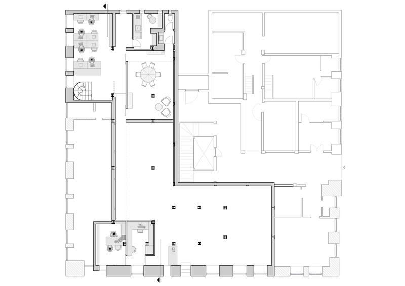 Press kit | 4016-03 - Press release | Tarq Gallery - Squareworks - Art - Ground floor plan - Photo credit: Squareworks