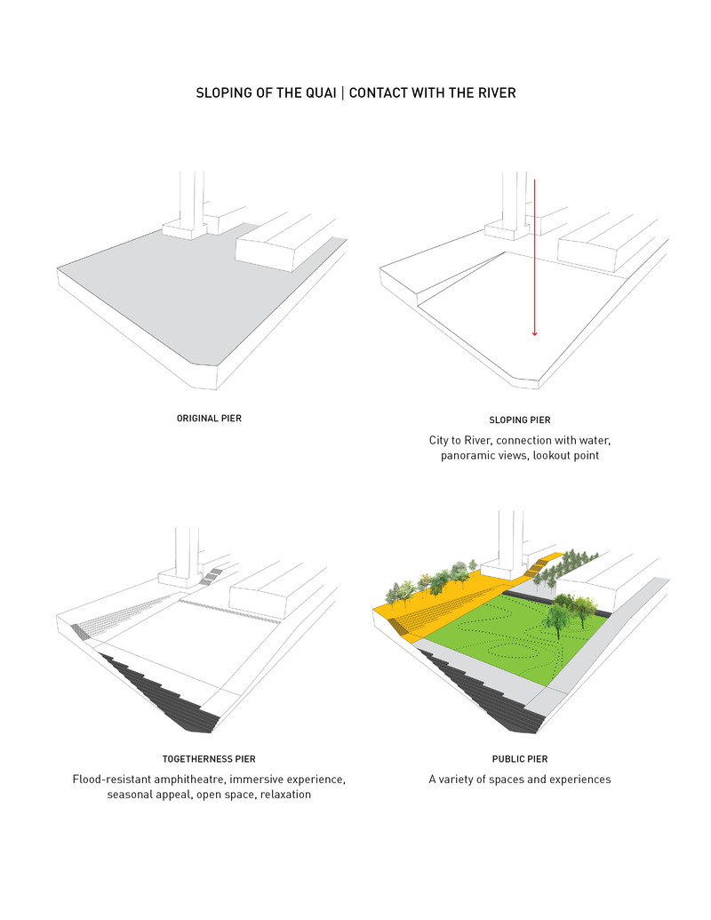 Dossier de presse | 952-34 - Communiqué de presse | Tour du Port de Montréal et Grand Quai - Provencher_Roy and NIPPAYSAGE - Architecture commerciale -  Grand Quai &amp; Tour du Port de Montréal - dessins  - Crédit photo : Provencher_Roy