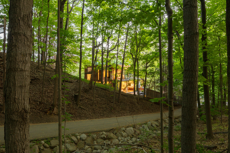 Dossier de presse | 6720-01 - Communiqué de presse | Sylvan Living - Dewson Architects - Architecture résidentielle - Side yard from the ravine - Crédit photo : ©2021 RVLTR / A. Marthouret