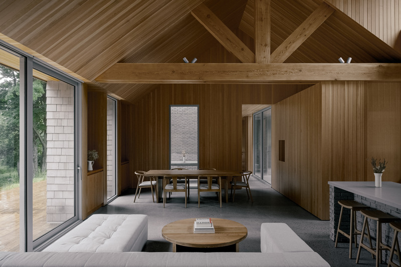 Dossier de presse | 2744-06 - Communiqué de presse | Cherry Valley - StudioAC - Architecture résidentielle - Living + Dining - Crédit photo : Felix Michaud