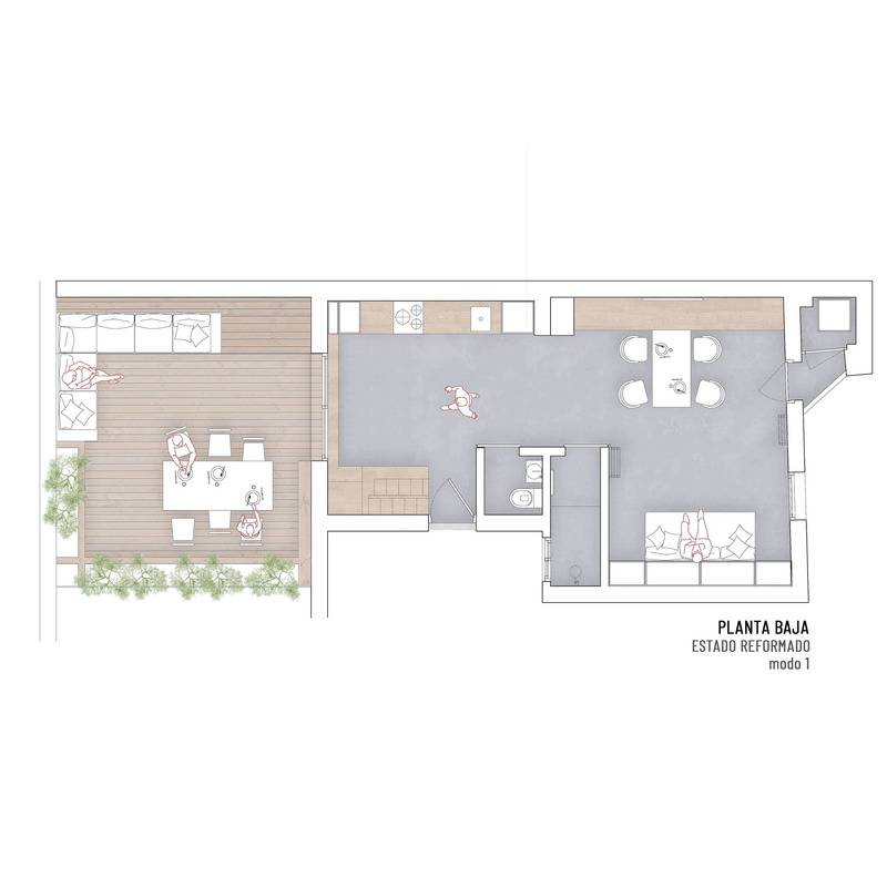 Dossier de presse | 3175-04 - Communiqué de presse | D´En Serra - Gokostudio, S.L. - Architecture résidentielle -  <p class="">Plan de l'étage principal</p>  - Crédit photo : Gokostudio SL<br>