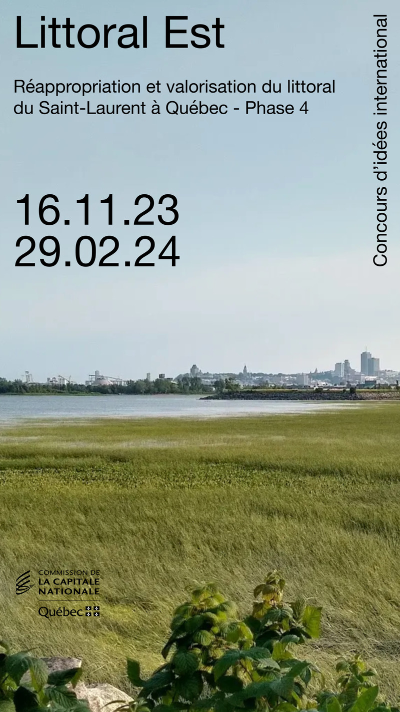 Dossier de presse | 7459-01 - Communiqué de presse | Concours d’idées international pluridisciplinaire en aménagement du territoire : Réaménagement du littoral du Saint-Laurent – Phase 4 - Commission de la capitale nationale du Québec - Concours - Crédit photo : CCNQ