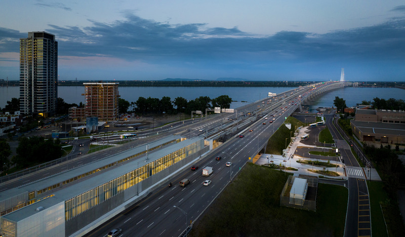 Dossier de presse | 865-60 - Communiqué de presse | Accélérer la mise en œuvre d’infrastructures durables par le design : le nouveau Réseau express métropolitain de Montréal - Lemay | Bisson Fortin | Perkins&Will - Design urbain - Station Île-des-Soeurs - Crédit photo : Adrien Williams