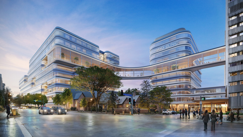 Press kit | 1456-14 - Press release | Foster + Partners and CannonDesign Selected to Design Transformative Healthcare Project for Mayo Clinic; Gilbane Building Company to Lead Construction Management - Foster + Partners, CannonDesign and Gilbane - Commercial Architecture - Photo credit:  <p class="">Dbox/Foster + Partners</p><p class="">© 2023 Mayo Foundation for Medical Education and Research (MFMER). All rights reserved.</p> 