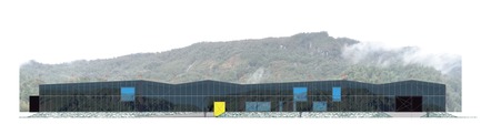 Dossier de presse | 1006-01 - Communiqué de presse | Glacial water botteling plant - Panorama - Architecture industrielle - Crédit photo : Cristobal Valdes