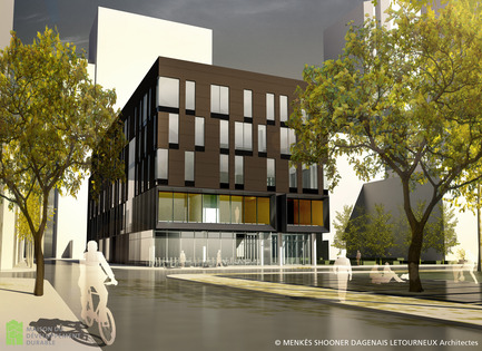 Dossier de presse | 871-01 - Communiqué de presse | La Maison du développement durable ouvre ses portes - Maison du développement durable - Design d’intérieur commercial - Crédit photo : Menkès Shooner Dagenais Letourneux Architectes