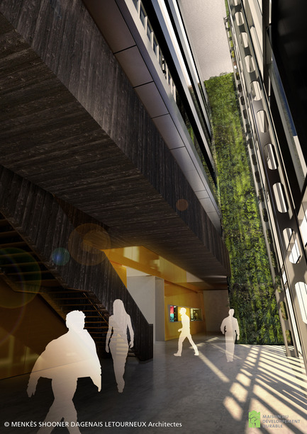 Dossier de presse | 871-01 - Communiqué de presse | La Maison du développement durable ouvre ses portes - Maison du développement durable - Design d’intérieur commercial - Crédit photo : Menkès Shooner Dagenais Letourneux Architectes