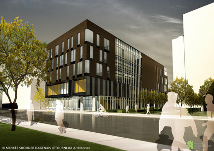 Dossier de presse | 871-01 - Communiqué de presse | La Maison du développement durable ouvre ses portes - Maison du développement durable - Design d’intérieur commercial - Crédit photo : Menkès Shooner Dagenais Letourneux Architectes