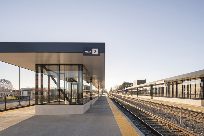 Dossier de presse | 7036-01 - Communiqué de presse | Le Pôle multimodal Vendôme se distingue à l’international en remportant un Architecture MasterPrize dans la catégorie « Transportation » - Bisson Fortin | Provencher_Roy Architectes en consortium - Architecture institutionnelle -  Station de train EXO  - Crédit photo : David Boyer