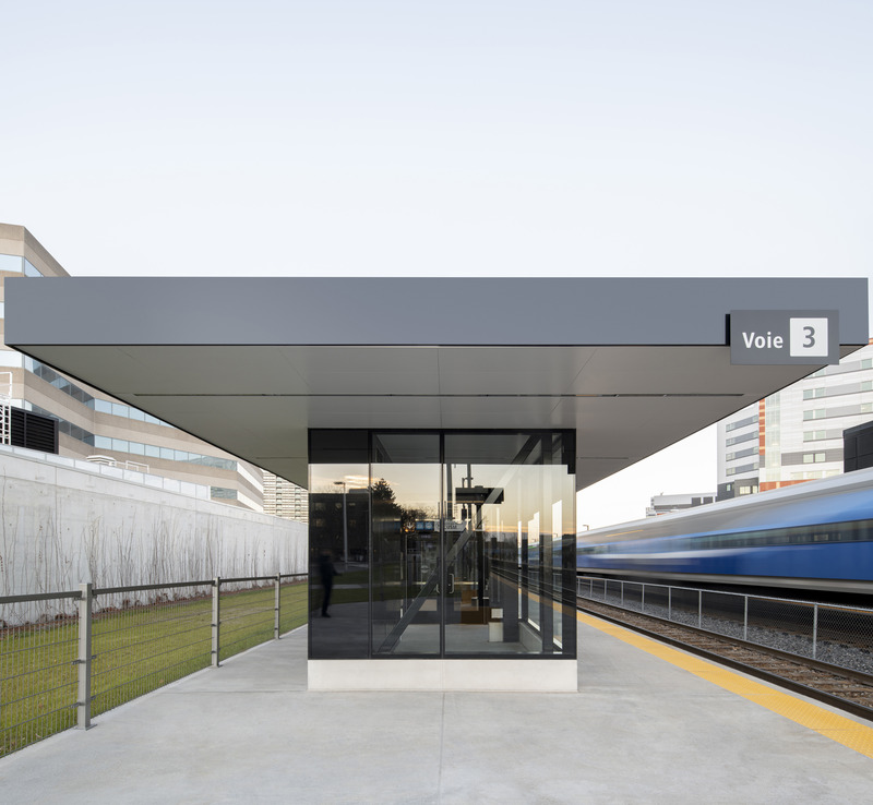 Dossier de presse | 7036-01 - Communiqué de presse | Le Pôle multimodal Vendôme se distingue à l’international en remportant un Architecture MasterPrize dans la catégorie « Transportation » - Bisson Fortin | Provencher_Roy Architectes en consortium - Architecture institutionnelle -  Station de train EXO  - Crédit photo : David Boyer
