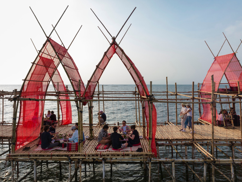 Press kit | 5742-01 - Press release | Angsila Oyster Scaffolding Pavilion - Chat Architects - Institutional Architecture - Photo credit: W Workspace