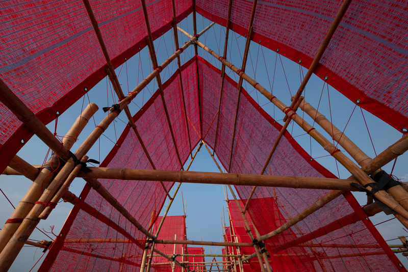 Press kit | 5742-01 - Press release | Angsila Oyster Scaffolding Pavilion - Chat Architects - Institutional Architecture - Photo credit: W Workspace