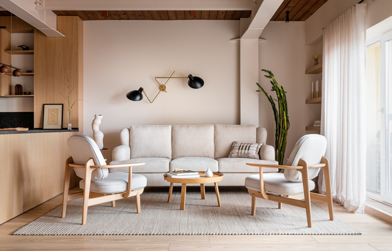 Dossier de presse | 7482-01 - Communiqué de presse | Pied-à-Terre With a Lot of Wood - Yana Molodykh - Design d’intérieur résidentiel - Crédit photo : Yevhenii Avramenko