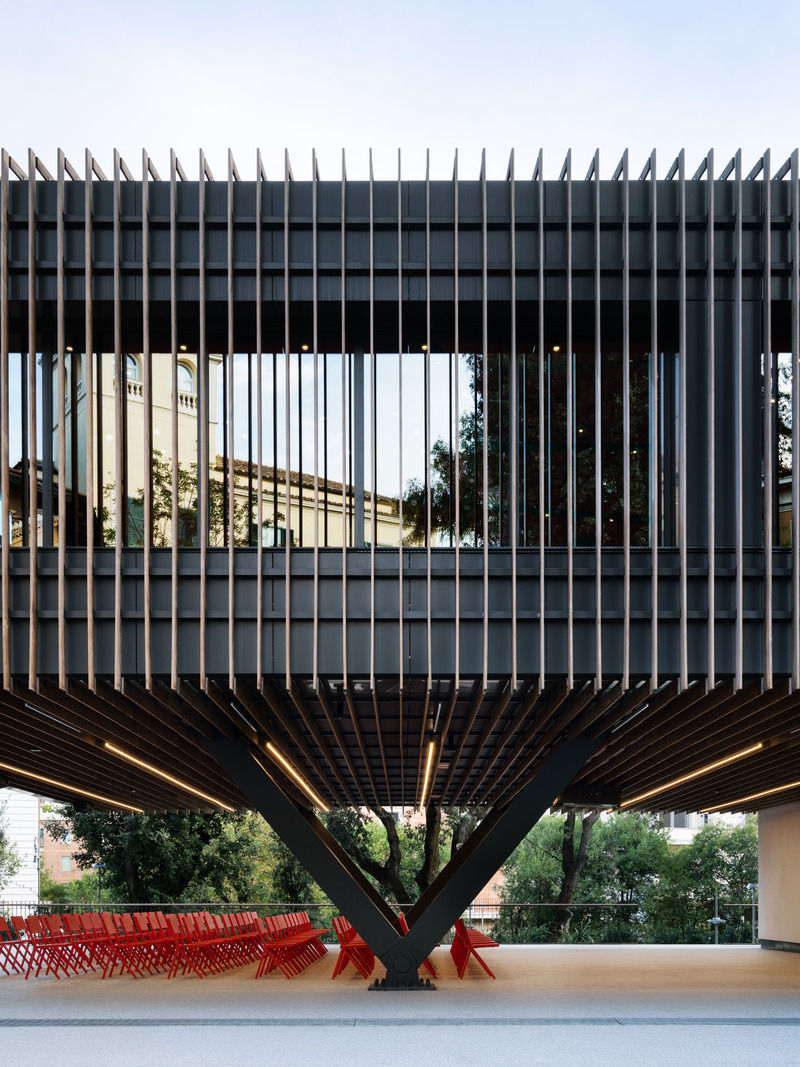 Dossier de presse | 7473-01 - Communiqué de presse | The Dome: A New University Pavilion - Alvisi Kirimoto - Architecture institutionnelle - Façade - Crédit photo :  Marco Cappelletti 