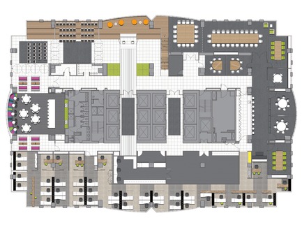 Press kit | 865-02 - Press release | Astral Media - Lemay - Commercial Interior Design - Plan de l’étage principal - Photo credit: Lemay associés [architecture design]