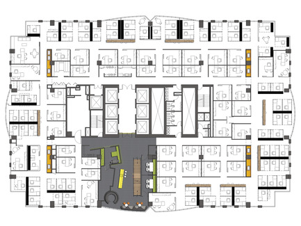 Press kit | 865-02 - Press release | Astral Media - Lemay - Commercial Interior Design - Plan de l’étage espace de bureaux fermés - Photo credit: Lemay associés [architecture design]