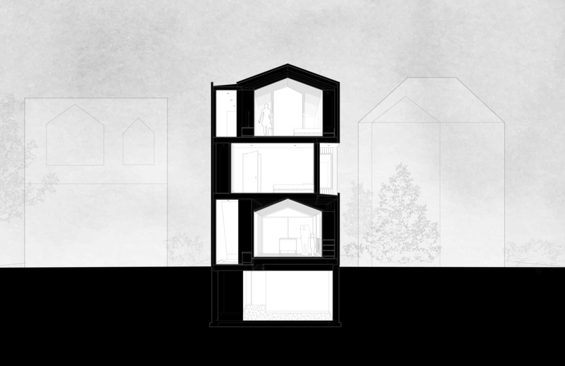 Dossier de presse | 2744-07 - Communiqué de presse | Everden Residence - StudioAC - Architecture résidentielle - Section - Crédit photo : StudioAC