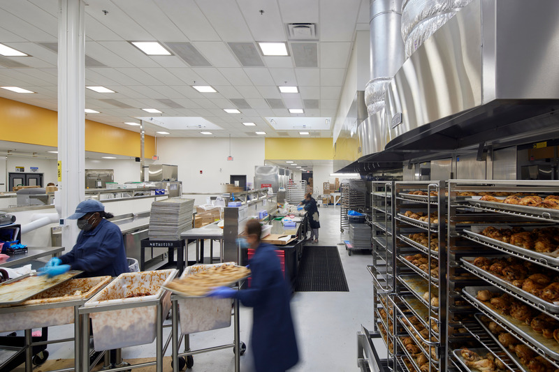 Press kit | 2757-41 - Press release | CAW Architects' Newest Educational Design for Oakland Unified School District Transforms Both Food Education and Distribution - CAW Architects - Commercial Architecture - <p class="">Food service appliances were provided by Kamran &amp; Co., Inc.</p> - Photo credit: Bruce Damonte Photography