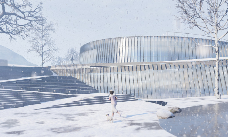 Press kit | 7475-01 - Press release | Iceland Volcano Museum - Studio RE+N - Institutional Architecture - Entry View - Photo credit: Studio RE+N