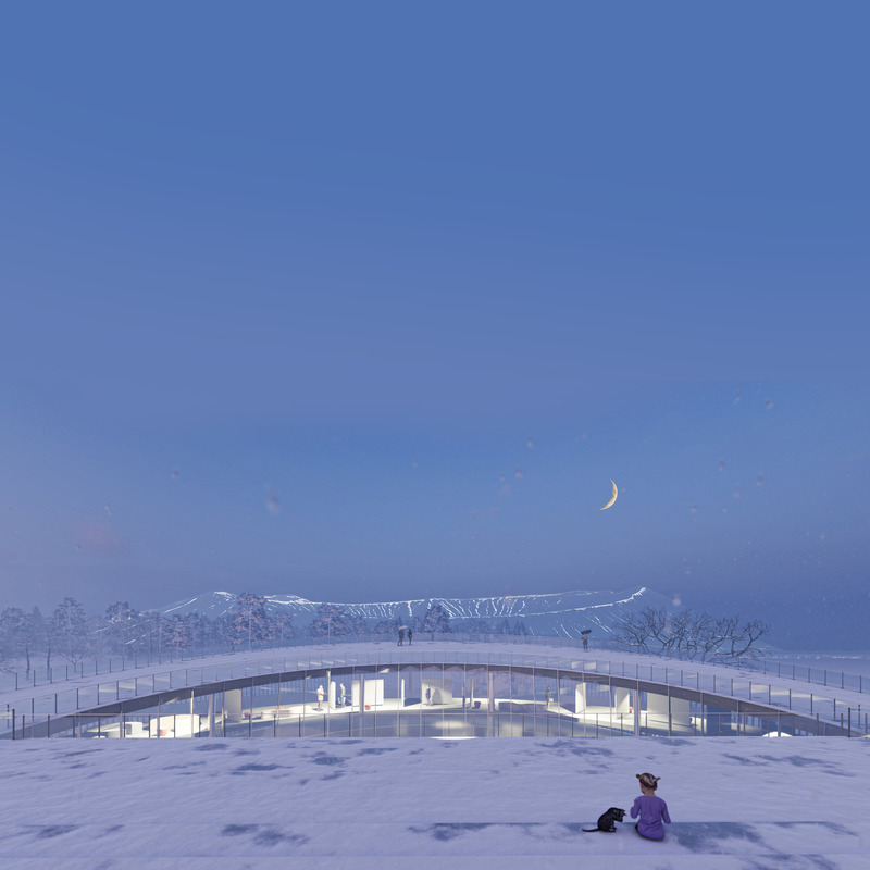Press kit | 7475-01 - Press release | Iceland Volcano Museum - Studio RE+N - Institutional Architecture - Roof Deck View - Photo credit: Studio RE+N