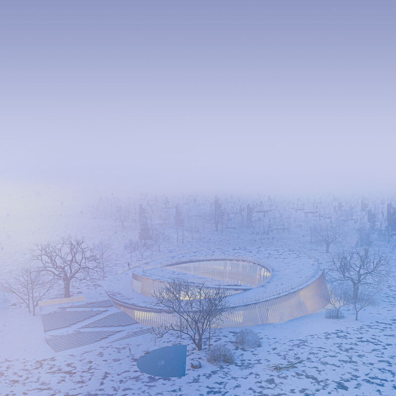 Press kit | 7475-01 - Press release | Iceland Volcano Museum - Studio RE+N - Institutional Architecture - Bird's-eye View - Photo credit: Studio RE+N