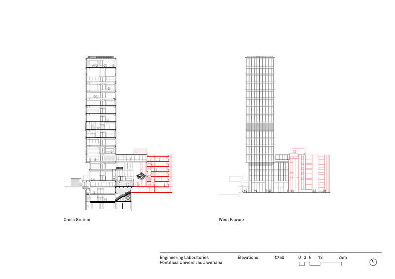 Dossier de presse | 7479-01 - Communiqué de presse | Engineering Laboratories at Pontificia Universidad Javeriana - Juan Pablo Ortiz + TALLER Architects - Architecture institutionnelle - Elevations - Crédit photo : JPO + TALLER Architects