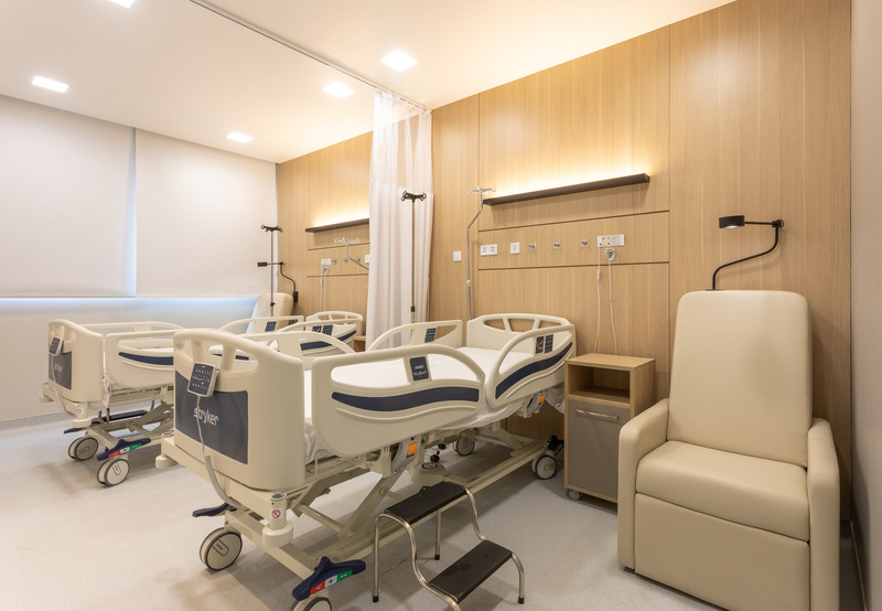 Dossier de presse | 7497-01 - Communiqué de presse | HELP – Teaching Hospital and Research Laboratories - Contemporanea Arquitetura e Interiores - Architecture institutionnelle - Private Double Room - Crédit photo : Vilmar Costa