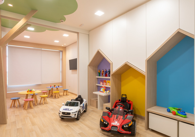 Dossier de presse | 7497-01 - Communiqué de presse | HELP – Teaching Hospital and Research Laboratories - Contemporanea Arquitetura e Interiores - Architecture institutionnelle - Toy Library - Inpatient Care - Crédit photo : Vilmar Costa