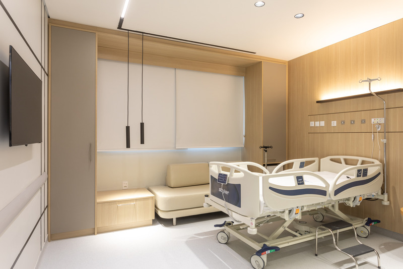 Dossier de presse | 7497-01 - Communiqué de presse | HELP – Teaching Hospital and Research Laboratories - Contemporanea Arquitetura e Interiores - Architecture institutionnelle - Private Single Room - Crédit photo : Vilmar Costa