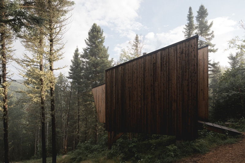 Press kit | 1685-08 - Press release | Territoire Charlevoix - Atelier L'Abri - Commercial Architecture -   Shelter   - Photo credit: Raphaël Thibodeau