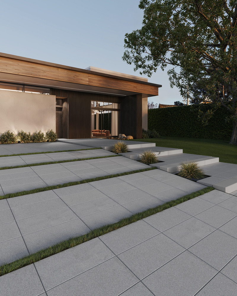 Press kit | 2634-03 - Press release | Techo-Bloc Unveils this Year’s Leading Trends Through New Product and Color Launches - Techo-Bloc - Landscape Architecture - New Silver Granite Color - Photo credit: Techo-Bloc