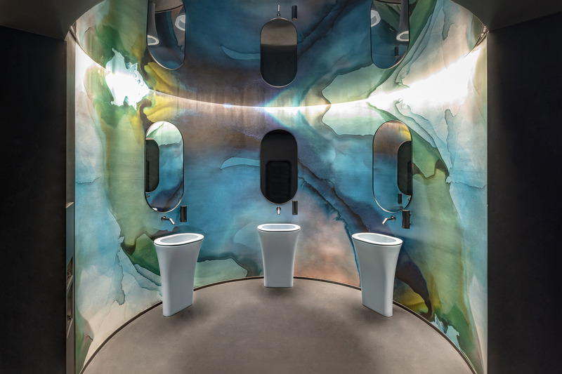 Press kit | 3143-04 - Press release | L’Île Mystérieuse - An homage to Jules Verne - FOR. design planning - Commercial Interior Design - Washbasins space - Photo credit: GoXplore
