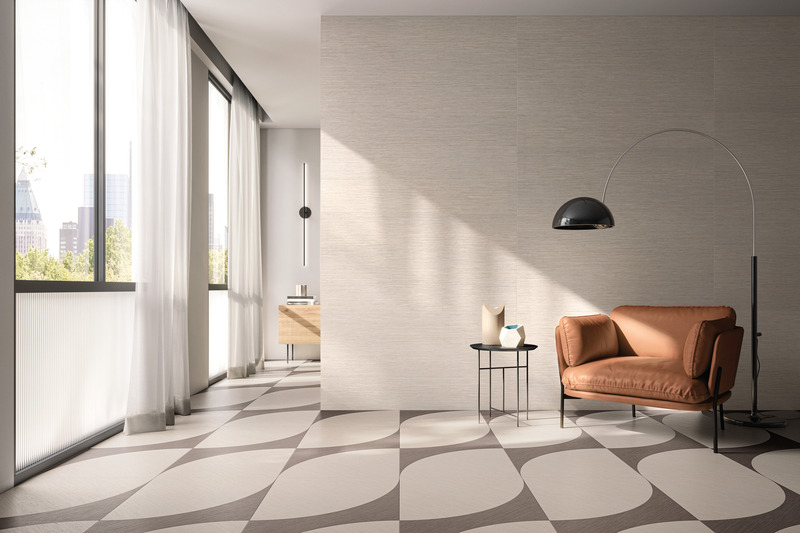 Press kit | 1177-15 - Press release | Tamashi - Ceramiche Refin - Product - Tamashi_Vanilla-25x150_Vanilla+Walnut-Decoro-60x60 - Photo credit: Ceramiche Refin<span></span>