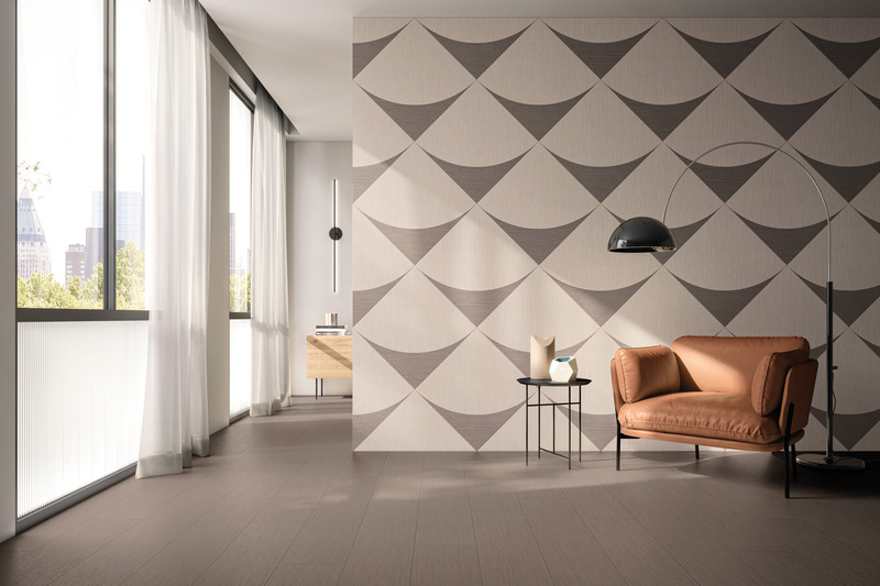 Press kit | 1177-15 - Press release | Tamashi - Ceramiche Refin - Product - Tamashi_Walnut-25x150_Vanilla+Walnut-Decoro-60x60 - Photo credit: Ceramiche Refin<span></span>